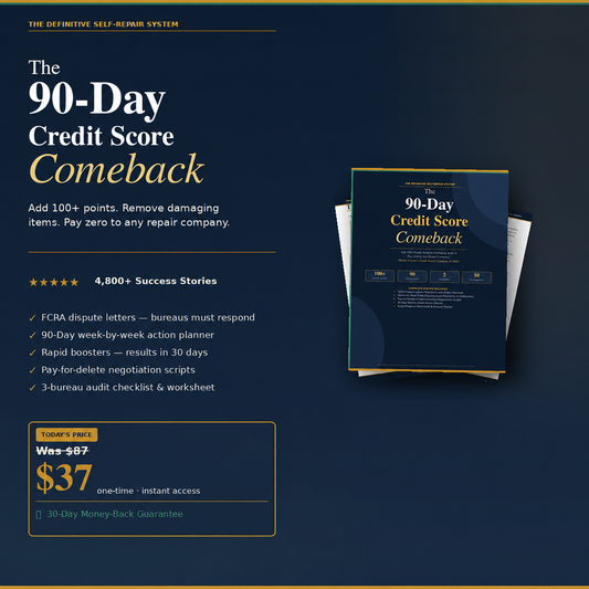 The 90-Day Credit Score Comeback